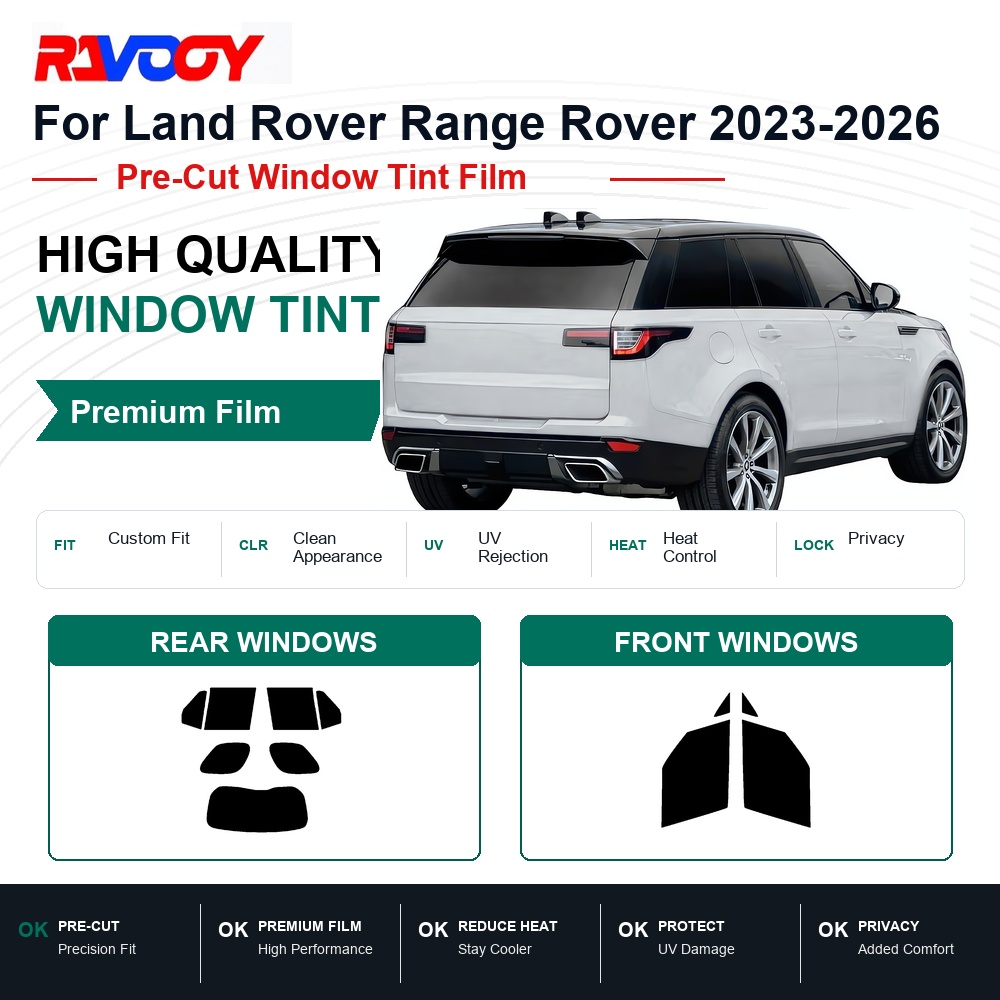Air Bubble Remover - RAVOOY Precut Window Tint, Reusable Removable