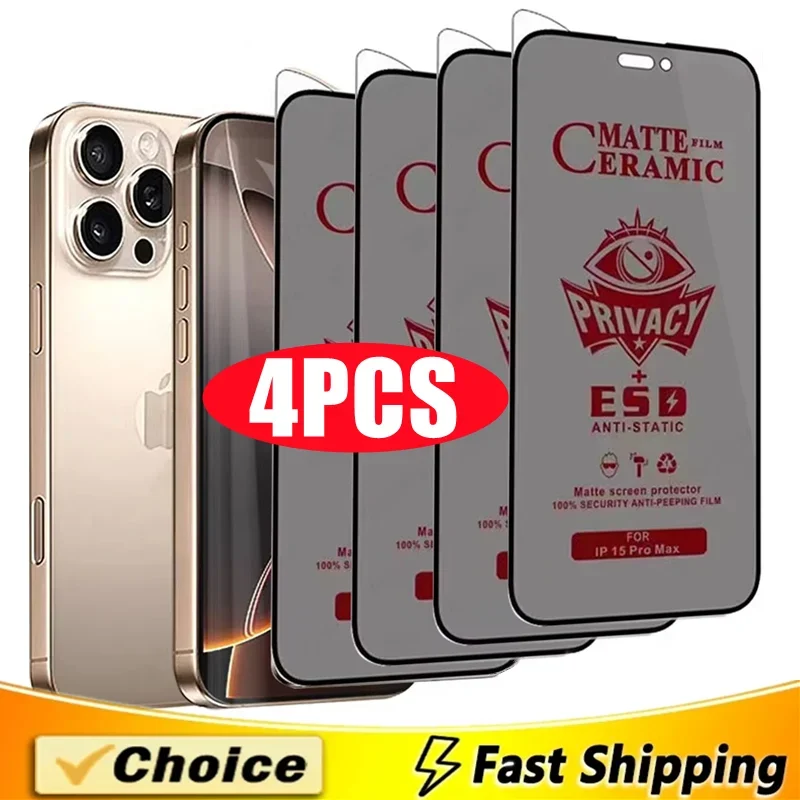 Matte Anti Glare Screen - 4Pcs Matte Ceramic Privacy Screen Protector