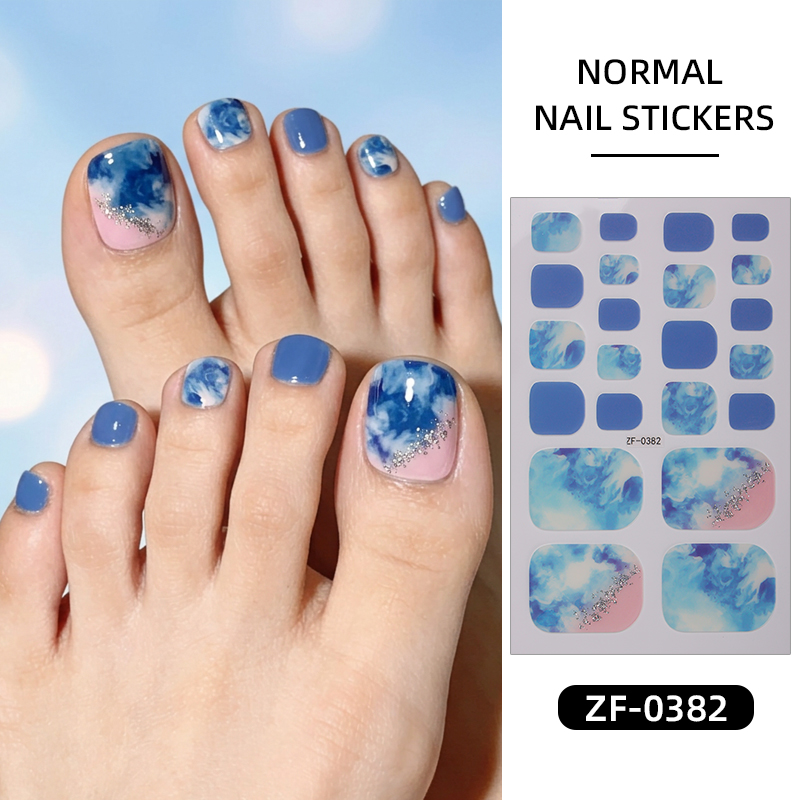 22Tips Gradient Marble Toe Nai - Full Cover Adhesive 评论和价格