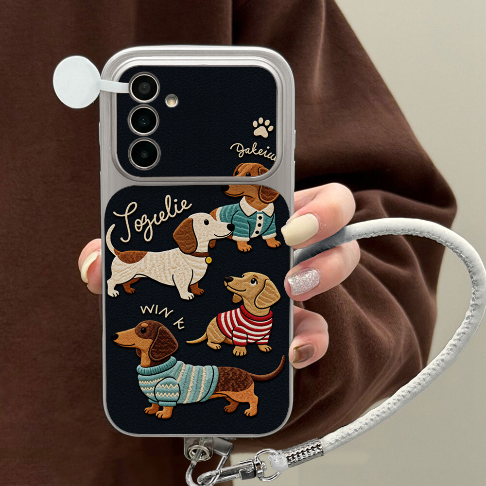 Cartoon Dachshund Phone Case F - Camera Lens Protector 评论和价格