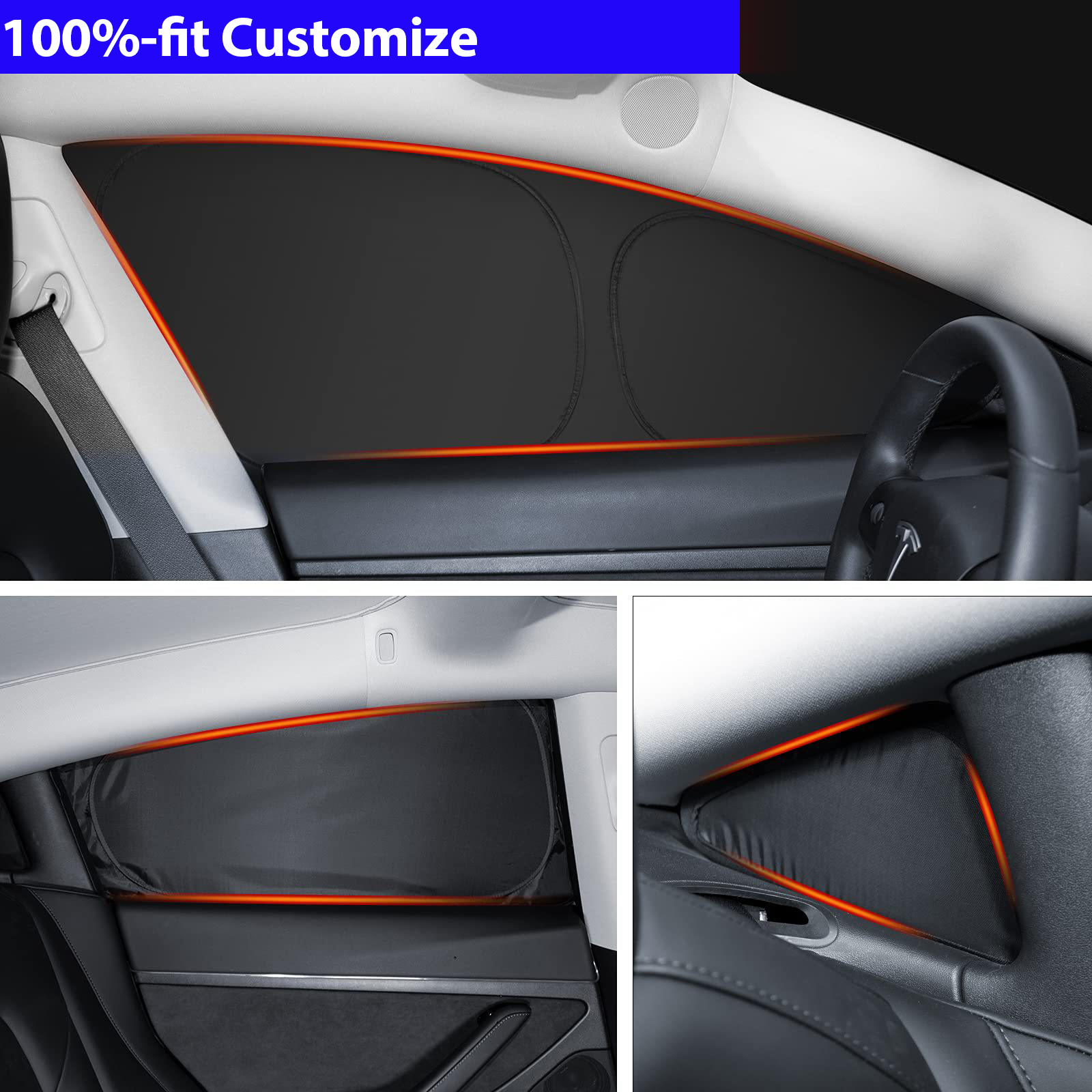 Car Sunshade for Tesla Model 3 - Privacy Screen Protector 评论和价格